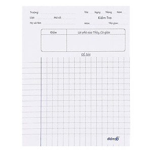 Giấy Kiểm Tra Thiên Long TP-GKT07 4 Ô Ly Vuông 2X2