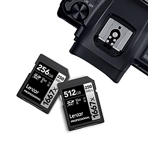 Thẻ nhớ Lexar Professional 1667x SDXC UHS-II SILVER Series - Tốc độ đọc 250 MB/s, Chất lượng cao - Hàng chính hãng