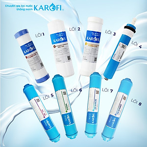 Bộ 8 Lõi Lọc Nước Thay Máy Lọc Nước RO KAROFI 8 Cấp Lọc