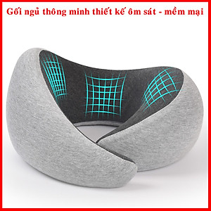 Gối Ngủ Du Lịch Chất Liệu Memory Foam Mật Độ Cao - Gối Ngủ Văn Phòng Thông Minh Cao Cấp Chính Hãng Dododios – Kèm Túi Vải Nhung Đựng Gối Ngủ Chữ U Văn Phòng