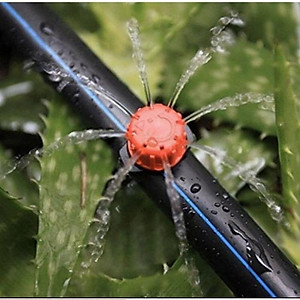 Bộ 100 Béc tưới cây con bọ - Đầu béc tưới nhỏ giọt 8 tia điều chỉnh được 206852d