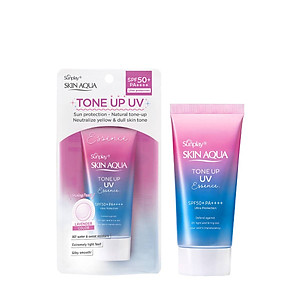 Tinh chất chống nắng nâng tông Skin Aqua Tone up Lavender cho da tối màu & da vàng Sunplay Skin Aqua Tone Up UV Essence Lavender SPF 50+ PA++++ 50g