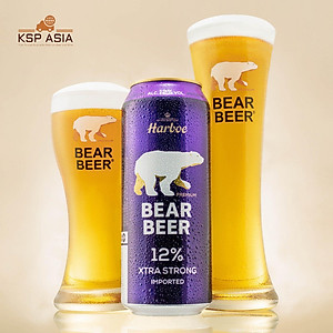 BIA GẤU HARBOE XTRA STRONG 12% THÙNG 24 LON 500ml