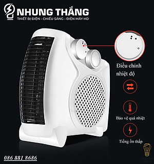 Máy sưởi để bàn MS-305, Quạt sưởi mini, Làm nóng nhanh , Tích hợp tản gió ,Vỏ ABS chống cháy, tiết kiệm điện năng - Có Video