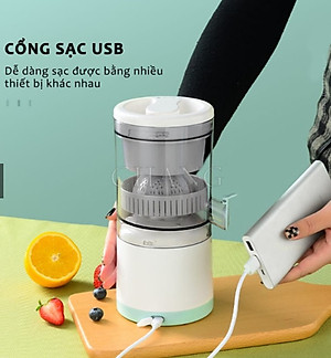 [KOSUYTU] Máy Ép Hoa Quả Tự Động Không Dây - Máy Vắt Ép Chậm Trái Cây Tự Động Nhỏ Gọn Sạc USB