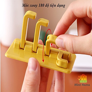 Móc treo đồ dán tường đa năng 4 chấu hình cây thông chắc chắn tiện dụng - móc treo chìa khóa, vật dụng, quần áo tiện lợi