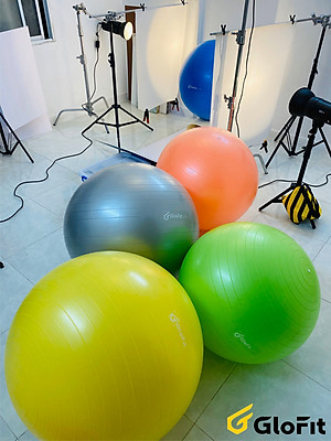 Bóng Tập Yoga - Bóng Tập Thể Hình Glofit GFY001 - Hàng Cao Cấp Chính Hãng (Tặng Kèm Bơm Và Khóa Van Dự Phòng) | Yoga Ball - Gym Ball