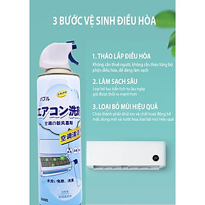 Bình Xịt Vệ Sinh Điều Hòa Quạt Hơi Nước Vệ Sinh Máy Lạnh Dung Tích 500ml Hương Thương Dễ Chịu An Toàn Tiện Lợi