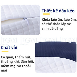 Gối Công Thái Học Bằng Cao Su Non, Giúp Ngủ Nhanh, Ngủ Sâu, Giảm Đau Mỏi Cổ Vai Gáy, Chống Ngủ Ngáy
