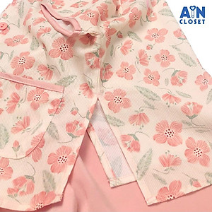 Bộ bà ba dài áo tay ngắn bé gái họa tiết Hoa Anh Thảo quần lụa hồng - AICDBGJZGS1Q - AIN Closet