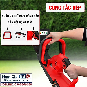 [LOẠI 1] Máy cắt tỉa hàng rào cắt cây cảnh LAPUSEN 199V Chính hãng - Động cơ lõi đồng 100% -1800W chân pin phổ thông 4cm
