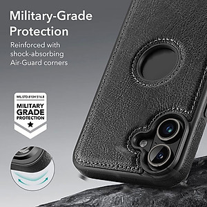 Ốp lưng da khoét táo cao cấp dành cho iPhone 16 / 16 Plus / 16 Pro / 16 Pro Max - Hàng chính hãng