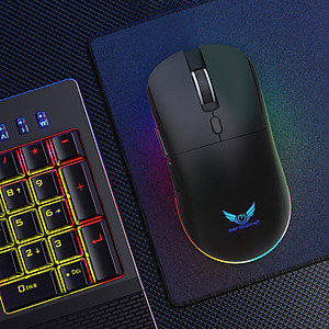 Chuột Led Không Dây Pin sạc T25 Gaming Cổng sạc TypeC chống mỏi cổ tay cho máy tính laptop hàng nhập khẩu