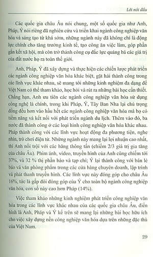 Công Nghiệp Văn Hóa Một Số Nước Châu Âu Và Kinh Nghiệm Cho Việt Nam (Sách chuyên khảo) - Viện Hàn lâm Khoa học Xã hội Việt Nam - Viện nghiên cứu Châu Âu - Nguyễn Thị Ngọc chủ biên