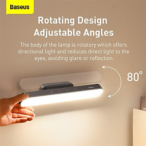 Đèn Led Treo Không Dây 1800 mAh DGXC-C0G Cảm Ứng Dán Tường Gắn Nam Châm 3 Chế Độ Sáng - Hàng Chính Hãng Baseus