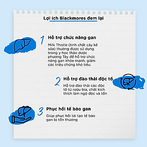 Combo Tinh Dầu Hoa Anh Thảo Hỗ Trợ Cân Bằng Nội Tiết Tố Blackmores Evening Primrose Oil Lọ 190 Viên và Viên Uống Hỗ Trợ Bảo Vệ Và Phục Hồi Tế Bào Gan Blackmores Milk Thistle Lọ 42 Viên