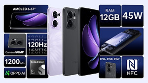 Điện thoại OPPO Reno13 F 5G 12GB/512GB - Hàng Chính Hãng