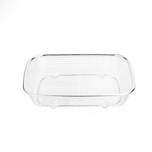 Rổ lưới bằng inox hình chữ nhật có đế đựng rau củ - 2 kiểu lưới