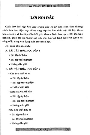 500 Bài Tập Hóa Học Trung Học Cơ Sở