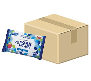 Khăn tắm tạo bọt Whip's (loại vừa bọt) + khăn ướt khử trùng 20 tờ (có cồn) - nội địa Nhật Bản