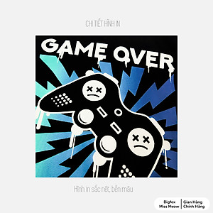 Bộ nỉ bé trai size đại Bigfox Miss Meow, bộ thu đông cho bé trai dáng hoodie họa tiết Game Over size trẻ em 7,8..15 tuổi