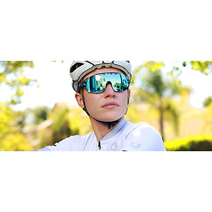 Kính mát thể thao Unisex Tifosi Sledge Lite - Gọng Crystal Smoke, Bộ 3 Tròng Đạp Chạy: Clarion Blue, Ac Red & Clear Lenses