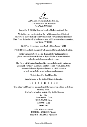 Sách The Leader Who Had No Title: A Modern Fable On Real Success In Business And In Life