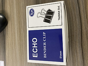 Bộ 2 Hộp Kẹp Bướm Echo (51mm) - Đen