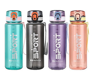 Bình Đựng Nước Thể Thao 650ML Chất Liệu Nhựa PP Nguyên Sinh An Toàn - Hàng Chính Hãng