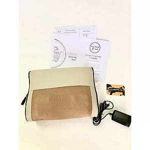 Gối massage cổ vai gáy thắt lưng kết hợp xoa bóp chườm nóng giúp giảm đau hiệu quả