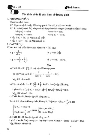 Sách Kĩ Thuật Giải Nhanh Bài Toán Hay Và Khó Đại Số Giải Tích 11