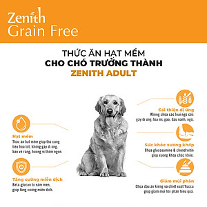 Thức Ăn Hạt Mềm Cho Chó Lớn Vị Thịt Cừu Và Khoai Tây Zenith Adult Grain Free - YonaPetshop