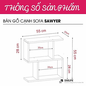 Bàn cạnh sofa SMLIFE Sawyer