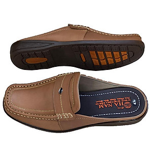 Dép bít mũi nam HÀ NAM da bò thật cao cấp GSB2059