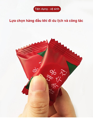 Túi 20 Khăn Giấy Nén Hàn Quốc Cao Cấp Loại Dày 2 Lớp 20*20cm - Hàng Chính Hãng