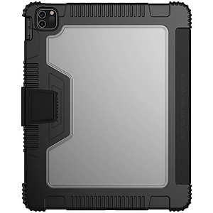 Bao da chống sốc cho iPad Pro 12.9 2020 2021 M1 2022 M2 hiệu Nillkin Bumber có ngăn đựng bút chống va đập, mặt lưng show Logo táo, cơ chế smartsleep - Hàng chính hãng