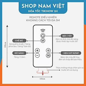 Đèn Ngủ Oval Thông Minh Kèm Remote, 10 Cấp Độ Sáng, Hẹn Giờ Tắt - Chính Hãng NAVIVU