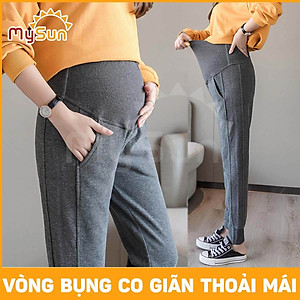 Quần dài nỉ bà bầu mùa Thu Đông đẹp cho bà bầu 0 - 9 tháng mặc đi làm công sở, ở nhà MySun