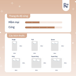 Nệm Foam Nest Ru9 15cm Cao Cấp | Ngăn Cách Chuyển Động | 2 Lớp Foam Nâng Đỡ | 6 Kích Thước