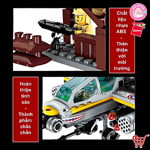 Đồ chơi lắp ráp, xếp hình Qman 1719 - Trực Thăng Trên Không (280 mảnh ghép)