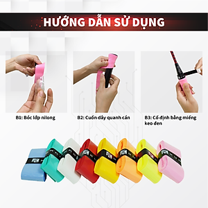 Quấn Cán Vợt Cầu Lông Kuno, Dày, Êm Tay, Chống Trơn, Chuyên Dùng Cho Vợt