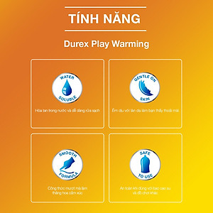 Gel bôi trơn Durex Play Warming 100ml / chai + Tặng bao cao su INNOVA Siêu gai