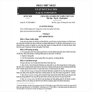 Sách Luật Đất Đai sửa đổi, bổ sung năm 2024 – Quy Định Mới Về Giá Đất, Bồi Thường, Hỗ Trợ, Tái Định Cư Khi Nhà Nước Thu Hồi Đất – Quy Định Về Xử Phạt Vi Phạm Hành Chính Trong Lĩnh Vực Đất Đai (V2579N)