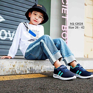 Giày thể thao bé trai 3 - 12 tuổi êm nhẹ thời trang chống trơn đi học chạy bộ phong cách Hàn GH28