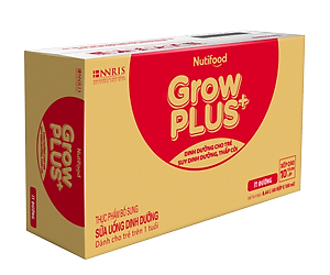 Thùng SBPS Nutifood GrowPLUS+ Suy Dinh Dưỡng Ít đường - Tăng Cân, Tăng Chiều Cao (48 Hộp x 180ml)
