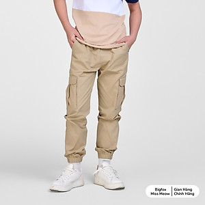 Quần dài kaki bé trai Bigfox Miss Meow size đại, jogger túi hộp, đi học cỡ 5,9,11 tuổi 30kg 40kg