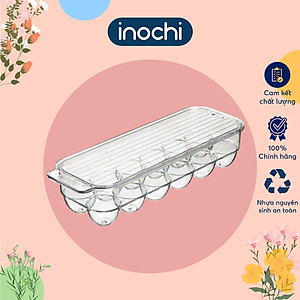 Khay Đựng Trứng Gà , Vịt Trong Suốt YoKo 12 Quả Có Nắp Đậy Tặng Kèm Khăn Lau Đa Năng PaKaSa - Hàng Chính Hãng INOCHI