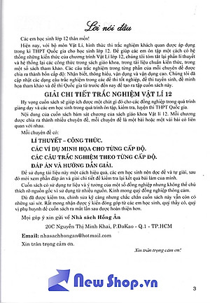 Giải Chi Tiết Trắc Nghiệm Vật Lí 12 (Tái Bản)