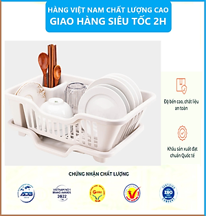 Rổ Úp Bát Tiện Ích Việt Nhật, Giá Để Bát Đĩa , Khay Úp bát, Có Lỗ Thoát Nước Tiện Ích Chất Liệu Nhựa PP An Toàn- Hàng Việt Nam