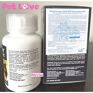 5 viên Natural Pet bổ sung dinh dưỡng và Glucosamine hỗ trợ xương khớp cho chó mèo